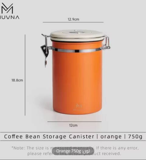 Muvna AIRTIGHT COFFEE BEAN STORAGE CANISTER 750 g