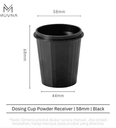 MUVNA - Dosing Cup black - Aluminum 58mm