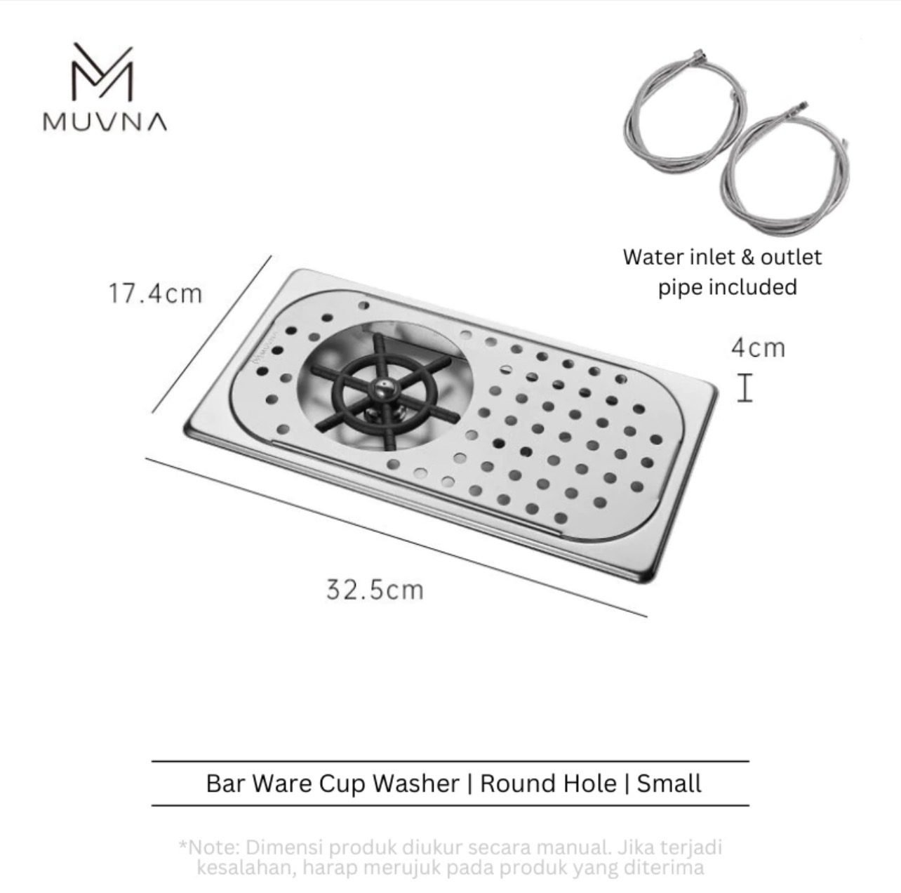 MUVNA | CUP RINSER 32.5 x 17.4 x 4cm