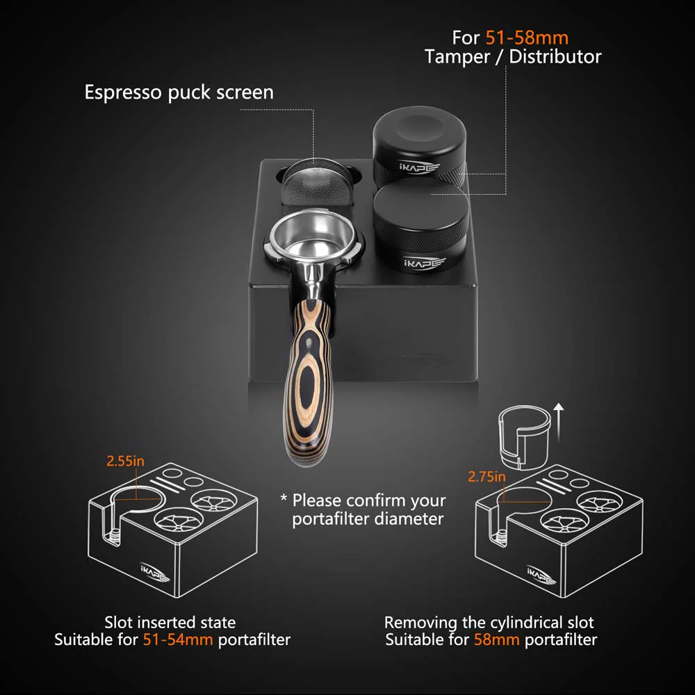 IKAPE ABS 7 in 1 Coffee Tool Organiser Suitable for 51/54/58mm portafilter - الصورة 6