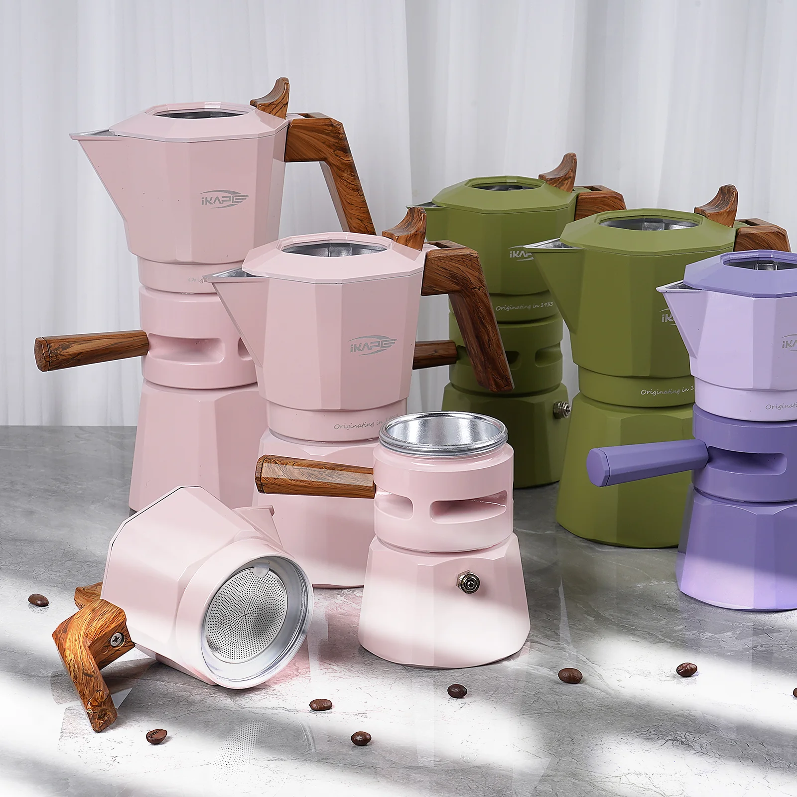 ⁦IKAPE Espresso Moka Pot(4 shots)⁩ - الصورة ⁦5⁩