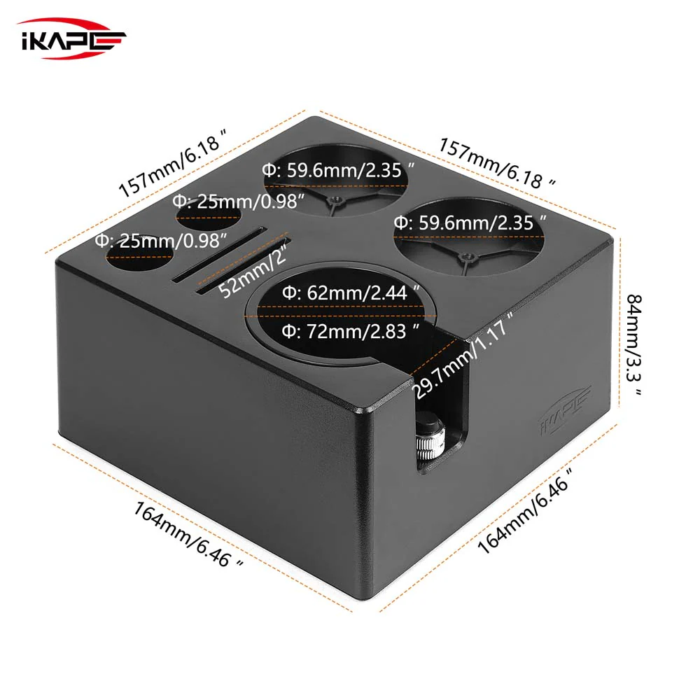 IKAPE ABS 7 in 1 Coffee Tool Organiser Suitable for 51/54/58mm portafilter - الصورة 3