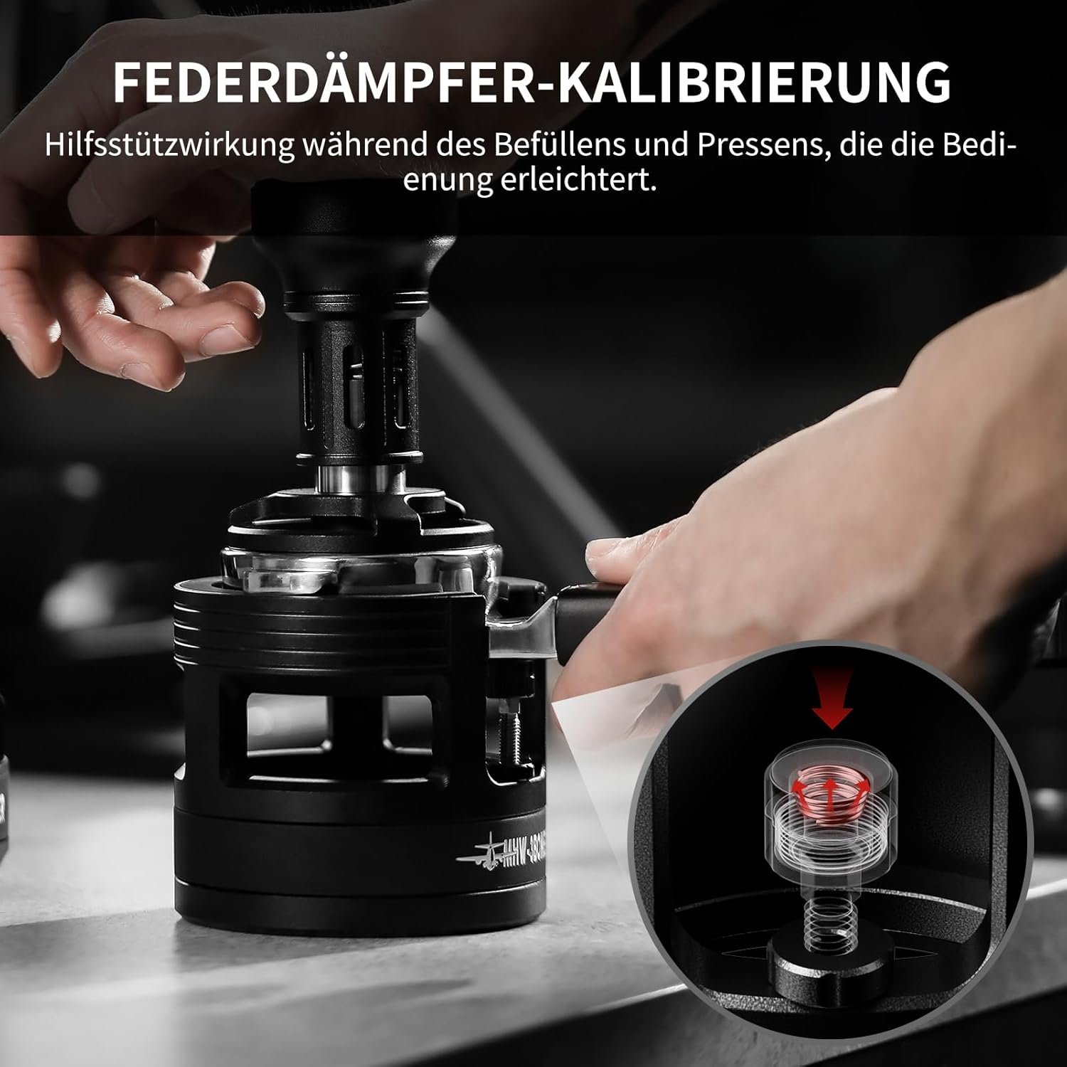 MHW-3BOMBER Yu Series 58 mm Portafilter Container, Black - الصورة 5