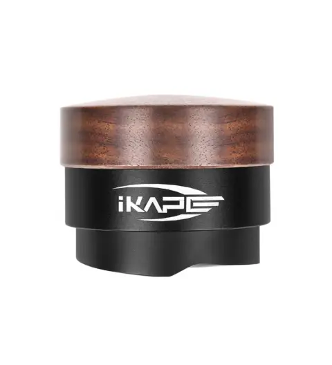 IKAPE Coffee Distributor, Espresso Gravity Distributor(Wooden Handle,Black Base) 58.35mm