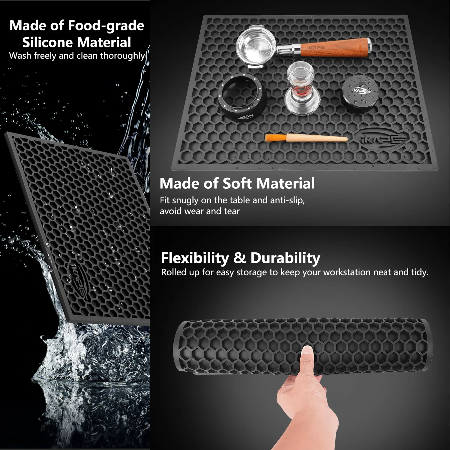 ⁦IKAPE Drying Coffee Maker Mat, Multi-functional Water Filter Mat⁩ - الصورة ⁦4⁩