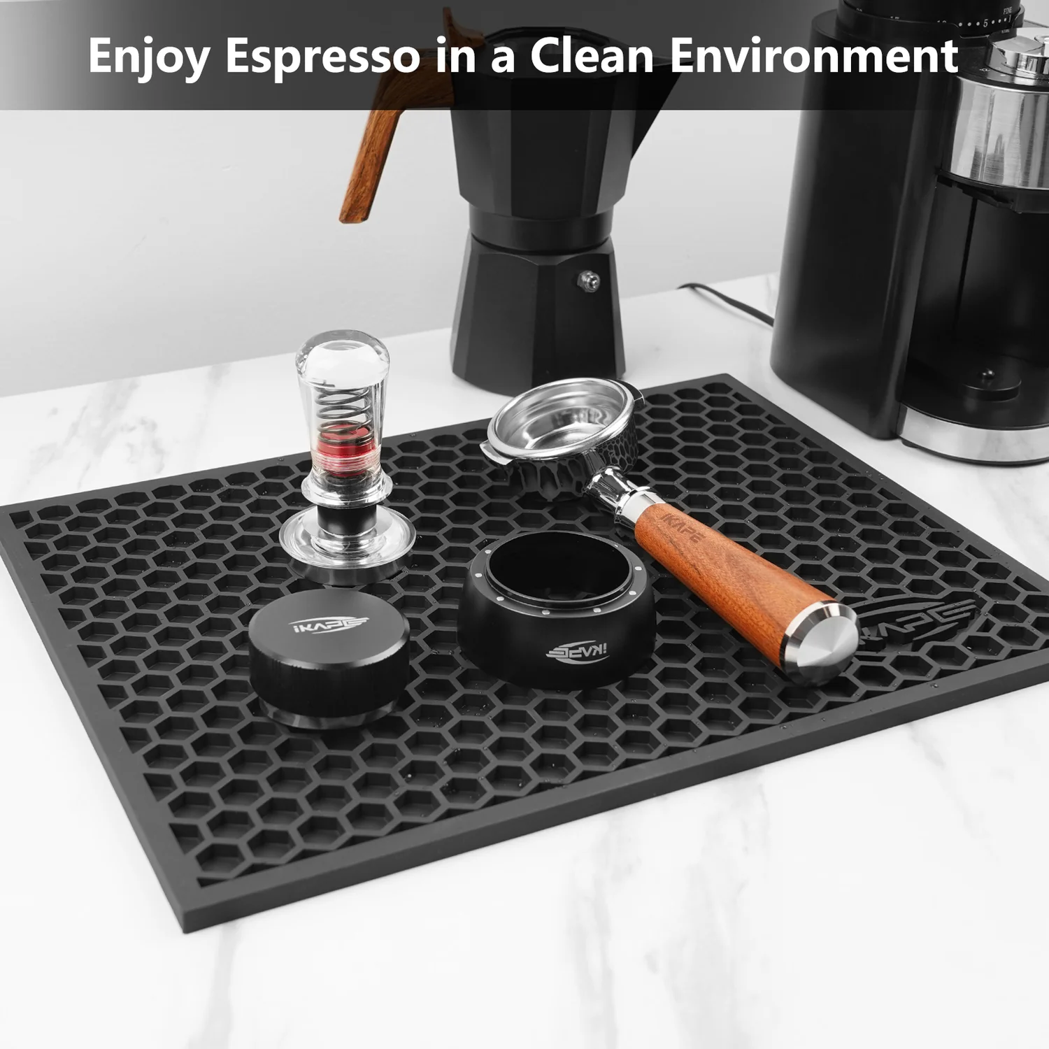⁦IKAPE Drying Coffee Maker Mat, Multi-functional Water Filter Mat⁩ - الصورة ⁦5⁩