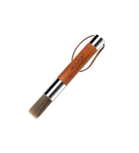 IKAPE Espresso Walnut Wood Handle Clean Brush