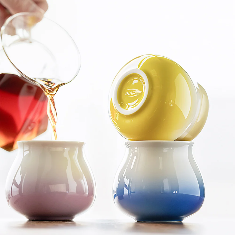 IKAPE Ceramic Combo Coffee Espresso Cup 180ml (Yellow) - الصورة 2