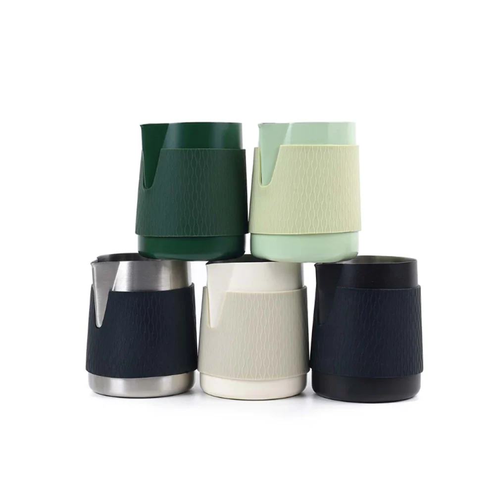 ⁦(600ml) IKAPE Espresso Milk Frothing Jug without Handle-Black⁩ - الصورة ⁦2⁩