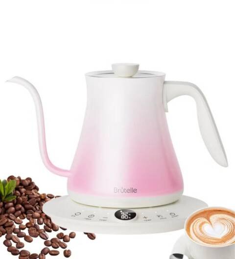 Electric Kettle V60 Coffee Kettle Gooseneck Kettle 800Ml- Pink