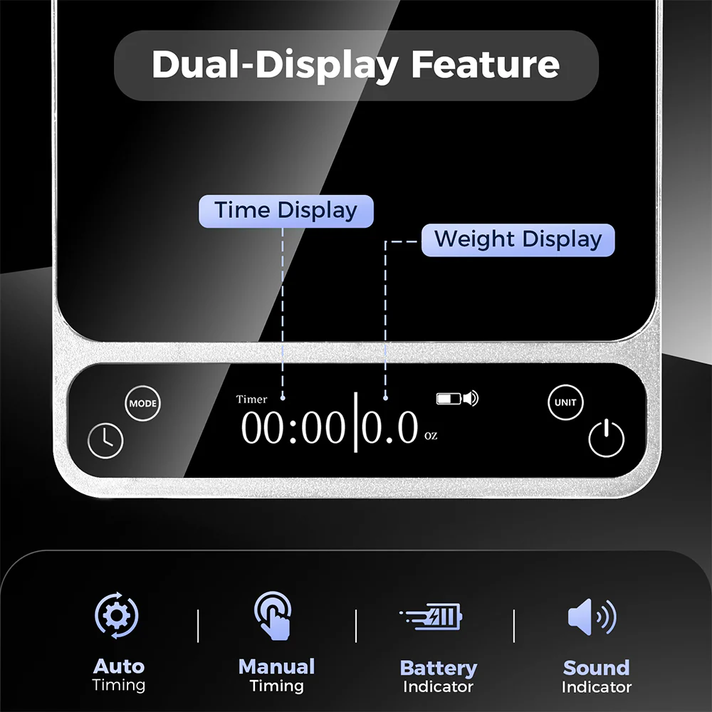 IKAPE Smart Electronic Coffee Scale with Bluetooth APP_V2 Pro - الصورة 3