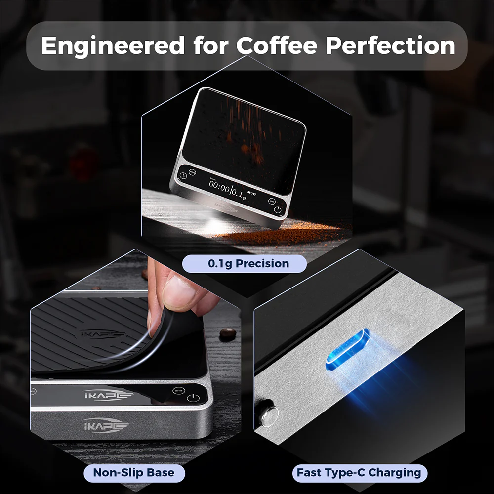 IKAPE Smart Electronic Coffee Scale with Bluetooth APP_V2 Pro - الصورة 6